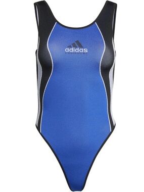 adidas Blue & Black Athletic One-Piece Swimsuit